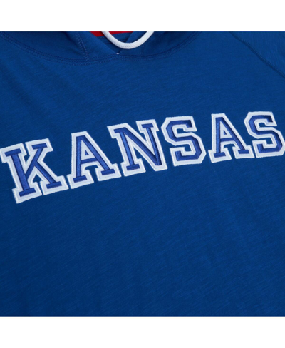 Shop Mitchell & Ness Men's  Royal Kansas Jayhawks Legendary Raglan Pullover Hoodie