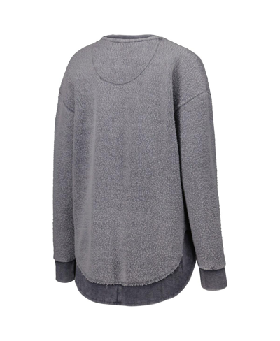 Pressbox Navy Auburn Tigers Ponchoville Pullover Sweatshirt In Navy