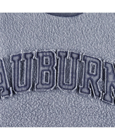 Shop Pressbox Women's  Navy Distressed Auburn Tigers Ponchoville Pullover Sweatshirt