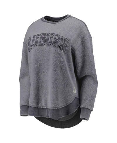 Shop Pressbox Women's  Navy Distressed Auburn Tigers Ponchoville Pullover Sweatshirt