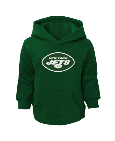 Shop Outerstuff Toddler Boys And Girls Green New York Jets Logo Pullover Hoodie