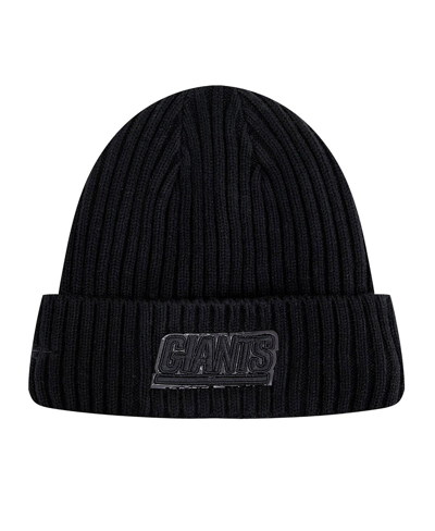 Shop Pro Standard Men's  New York Giants Triple Black Cuffed Knit Hat