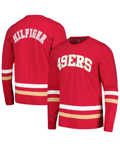 Shop Tommy Hilfiger Men's  Red, Gold San Francisco 49ers Nolan Long Sleeve T-shirt In Red,gold