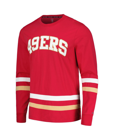 Shop Tommy Hilfiger Men's  Red, Gold San Francisco 49ers Nolan Long Sleeve T-shirt In Red,gold