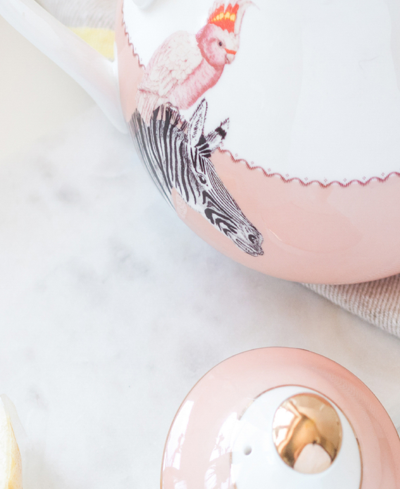 Yvonne Ellen Cockatoo And Zebra Teapot In Multi