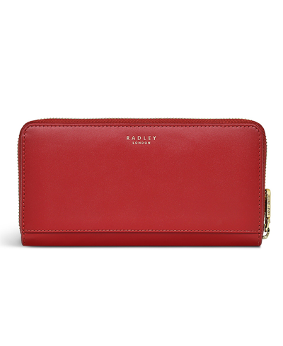 Shop Radley London Valentines Large Leather Zip Around Wallet In Poinsettia