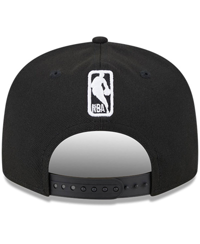 Shop New Era Men's  Black New York Knicks Tip-off 9fifty Snapback Hat