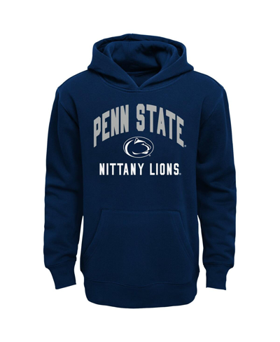 Shop Outerstuff Toddler Boys And Girls Navy, Gray Penn State Nittany Lions Play-by-play Pullover Fleece Hoodie And P In Navy,gray