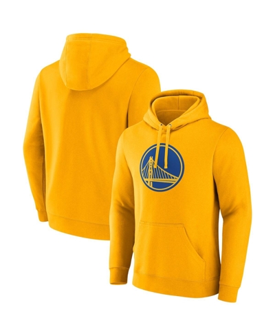 Shop Fanatics Men's  Gold Golden State Warriors Primary Logo Pullover Hoodie
