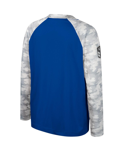 Colosseum Big Boys  Royal, Camo Florida Gators Oht Military-inspired Appreciation Dark Star Raglan Lo In Royal,camo