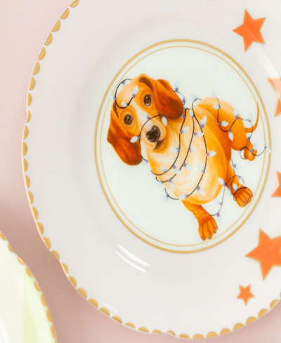 Yvonne Ellen Squirrel, Doggie, Mousey, Polar Bear Tea Plates, Set Of 4 In Multi