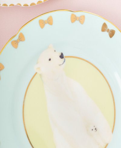 Yvonne Ellen Squirrel, Doggie, Mousey, Polar Bear Tea Plates, Set Of 4 In Multi