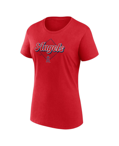 Shop Fanatics Women's  Navy, Red Los Angeles Angels T-shirt Combo Pack In Navy,red