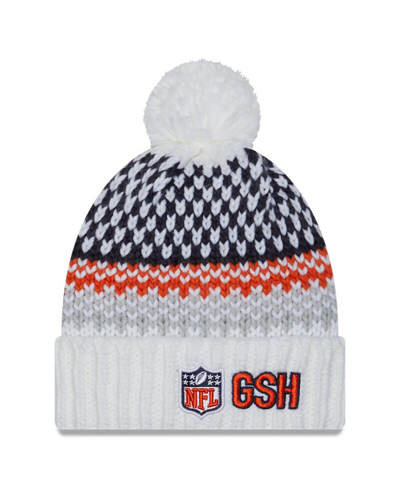 Shop New Era Women's  White Chicago Bears 2023 Sideline Cuffed Knit Hat With Pom