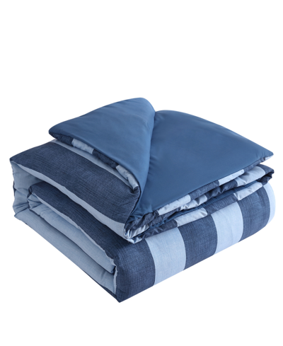 Shop Juicy Couture Denim Stripe 2-pc. Reversible Duvet Cover Set, Twin/twin Xl In Blue Stripe