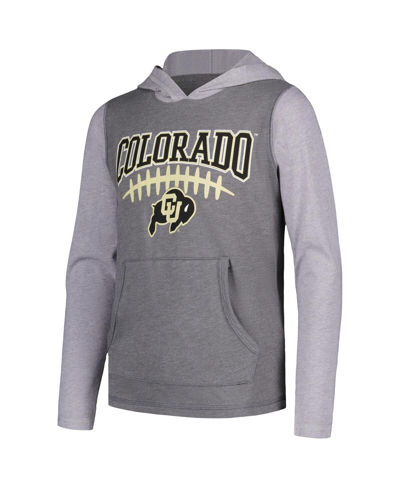 Shop Garb Big Boys  Charcoal Colorado Buffaloes Connor Hoodie Raglan Long Sleeve T-shirt