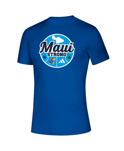 Shop Adidas Originals Men's Adidas Royal Kansas Jayhawks Maui Strong Creator T-shirt