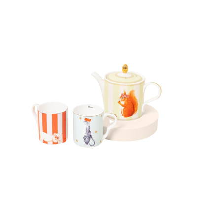 Shop Yvonne Ellen Small Teapot And 2 Small Mugs Gift Set In Multi