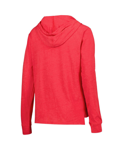 Concepts Sport Women's  Red Distressed Wisconsin Badgers Long Sleeve Hoodie T-shirt And Pants Sleep S In Red