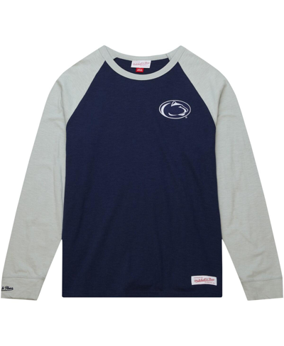 Shop Mitchell & Ness Men's  Navy Penn State Nittany Lions Legendary Slub Raglan Long Sleeve T-shirt