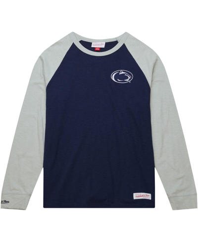 Mitchell & Ness Men's  Navy Penn State Nittany Lions Legendary Slub Raglan Long Sleeve T-shirt In Navy