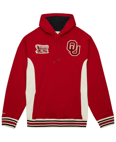 Shop Mitchell & Ness Men's  Crimson Oklahoma Sooners Team Legacy French Terry Pullover Hoodie