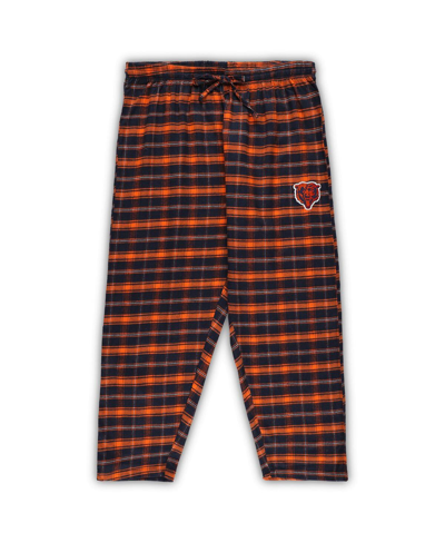 Shop Concepts Sport Women's  Navy Chicago Bears Plus Size Badge T-shirt And Flannel Pants Sleep Set