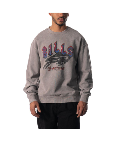 Shop The Wild Collective Men's And Women's  Gray Buffalo Bills Distressed Pullover Sweatshirt
