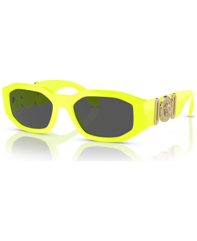 Shop Versace Unisex Sunglasses, Ve4361 Biggie In Yellow Fluo