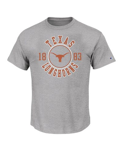 Shop Champion Men's  Heather Gray Texas Longhorns Big And Tall Circle Logo T-shirt