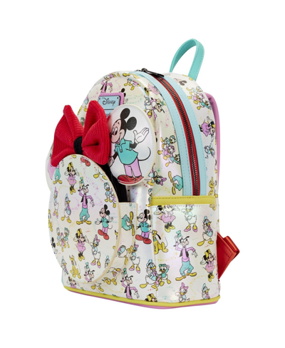 Shop Loungefly Little Boys And Girls Disney Disney100 Classic All-over Print Iridescent Mini Backpack With Ear Head In White