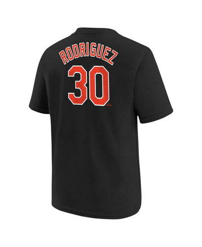 Shop Nike Big Boys  Grayson Rodriguez Black Baltimore Orioles Name And Number T-shirt