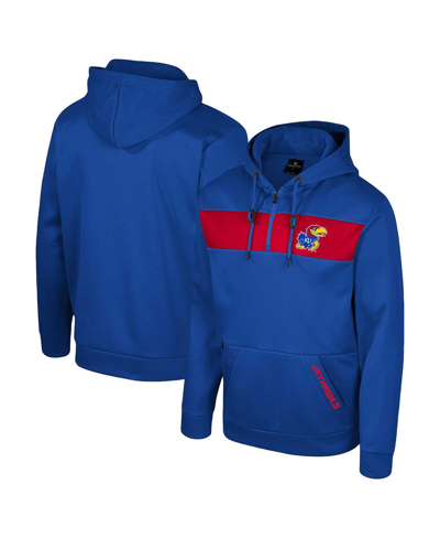 Colosseum Royal Kansas Jayhawks Quarter-zip Hoodie In Royal