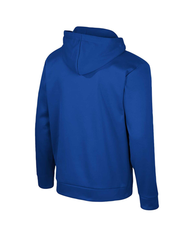 Shop Colosseum Men's  Royal Kansas Jayhawks Quarter-zip Hoodie