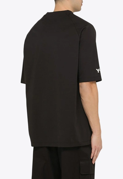 Shop Y-3 3-stripes Short Sleeved T-shirt In Black