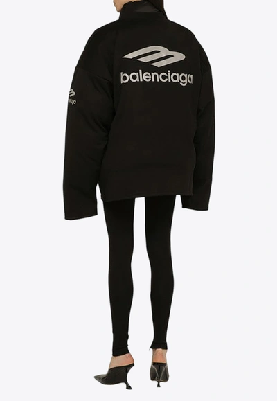 Shop Balenciaga 3b Sports Icon Long-sleeved T-shirt In Black