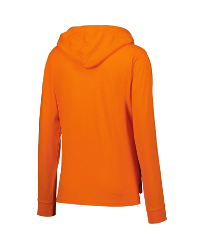 Shop Concepts Sport Women's  Orange Distressed Miami Hurricanes Long Sleeve Hoodie T-shirt And Pants Sleep
