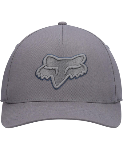 Shop Fox Men's  Gray Epicycle 2.0 Blue Logo Flex Hat