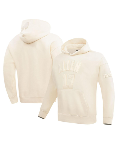 Pro Standard Men's  Josh Allen Cream Buffalo Bills Player Name And Number Pullover Hoodie In Cream