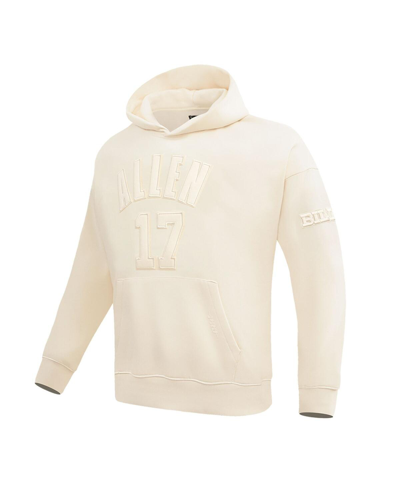 Shop Pro Standard Men's  Josh Allen Cream Buffalo Bills Player Name And Number Pullover Hoodie