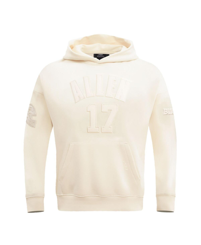 Shop Pro Standard Men's  Josh Allen Cream Buffalo Bills Player Name And Number Pullover Hoodie