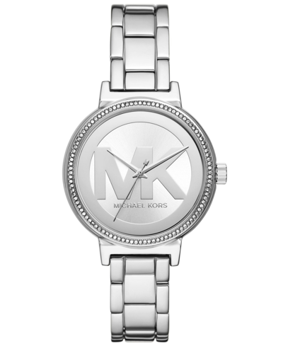 Shop Michael Kors Women's Sofie Three-hand Silver-tone Stainless Steel Watch 36mm