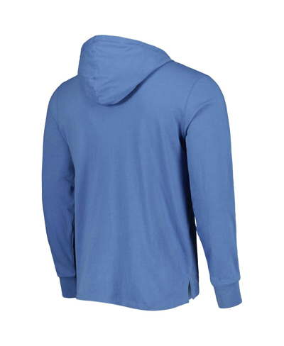 Shop 47 Brand Men's ' Powder Blue Distressed Los Angeles Chargers Field Franklin Hooded Long Sleeve T-shir
