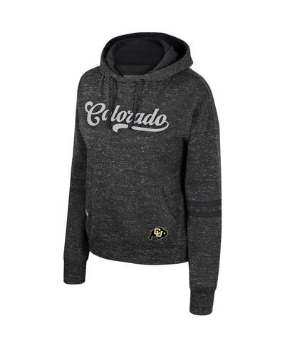 Shop Colosseum Women's  Charcoal Colorado Buffaloes Catherine Speckle Pullover Hoodie