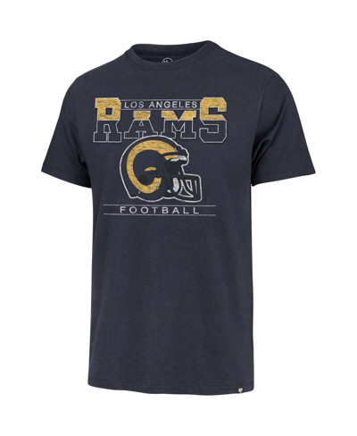 Shop 47 Brand Men's ' Blue Distressed Los Angeles Rams Time Lock Franklin Big And Tall T-shirt