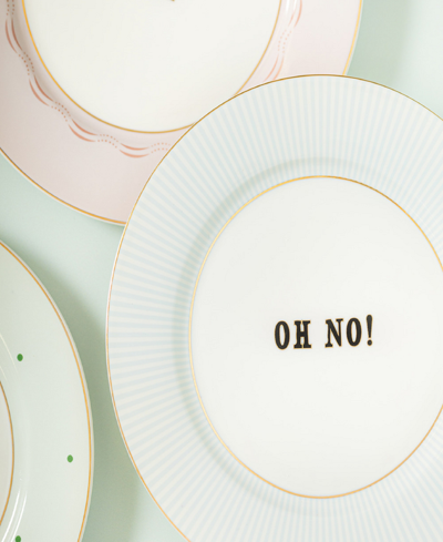 Shop Yvonne Ellen Slogan Side Plates In Multi