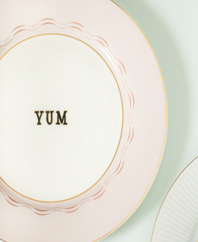 Shop Yvonne Ellen Slogan Side Plates In Multi