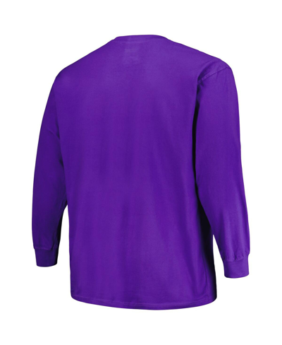 Shop Champion Men's  Purple Washington Huskies Big And Tall Arch Long Sleeve T-shirt