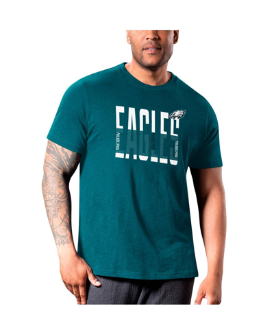 Shop Msx By Michael Strahan Men's  Green Philadelphia Eagles Teamworkâ T-shirt
