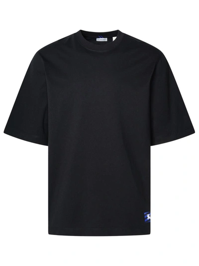 Shop Burberry Black Cotton T-shirt